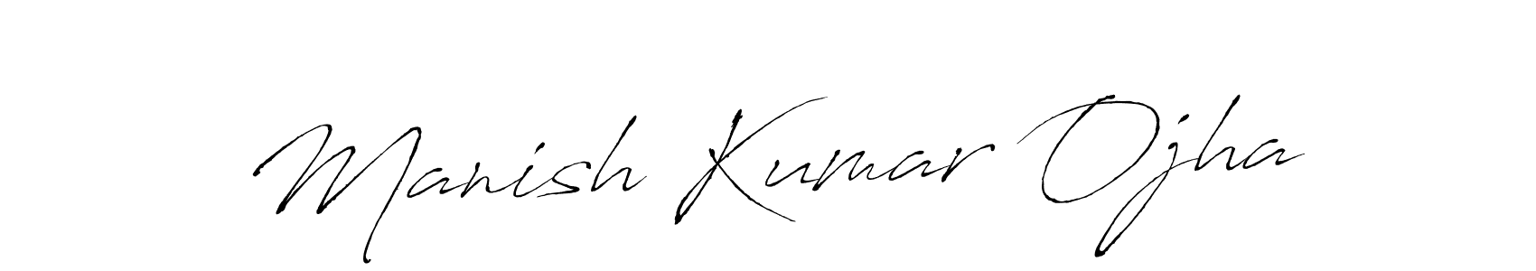 Make a beautiful signature design for name Manish Kumar Ojha. With this signature (Antro_Vectra) style, you can create a handwritten signature for free. Manish Kumar Ojha signature style 6 images and pictures png