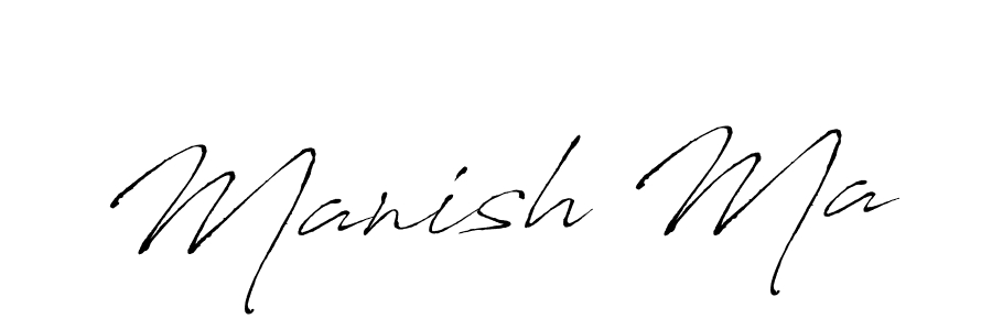 Design your own signature with our free online signature maker. With this signature software, you can create a handwritten (Antro_Vectra) signature for name Manish Ma. Manish Ma signature style 6 images and pictures png