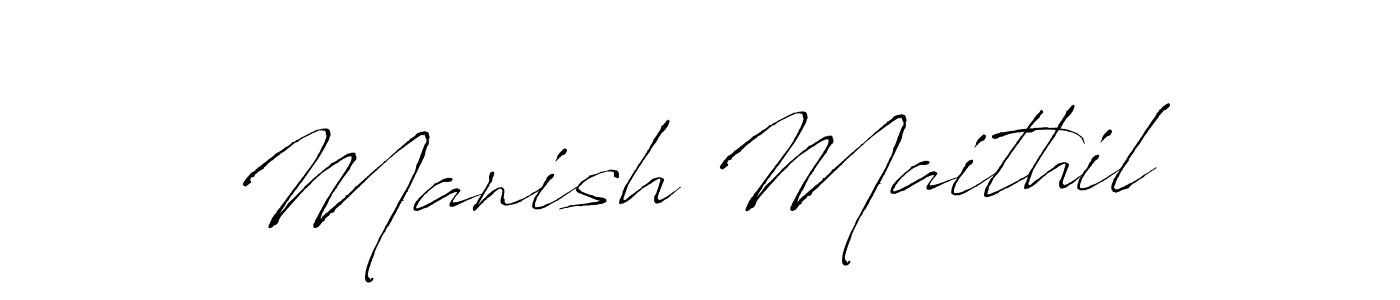 How to make Manish Maithil signature? Antro_Vectra is a professional autograph style. Create handwritten signature for Manish Maithil name. Manish Maithil signature style 6 images and pictures png