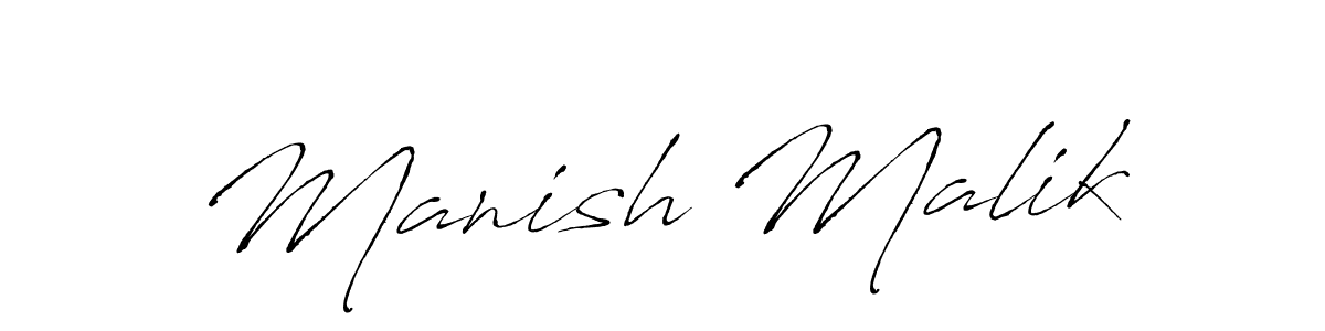 Make a beautiful signature design for name Manish Malik. With this signature (Antro_Vectra) style, you can create a handwritten signature for free. Manish Malik signature style 6 images and pictures png