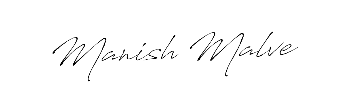 How to make Manish Malve signature? Antro_Vectra is a professional autograph style. Create handwritten signature for Manish Malve name. Manish Malve signature style 6 images and pictures png