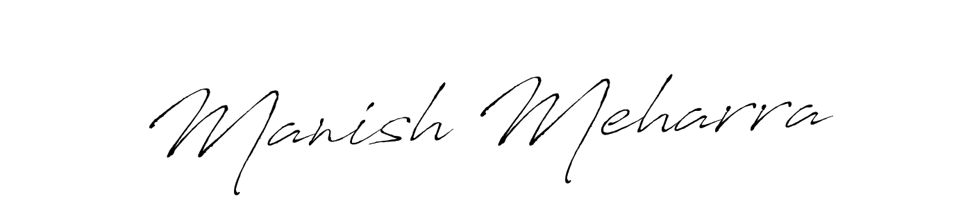 You should practise on your own different ways (Antro_Vectra) to write your name (Manish Meharra) in signature. don't let someone else do it for you. Manish Meharra signature style 6 images and pictures png