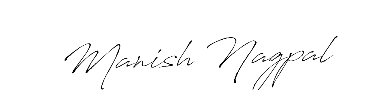 How to make Manish Nagpal name signature. Use Antro_Vectra style for creating short signs online. This is the latest handwritten sign. Manish Nagpal signature style 6 images and pictures png