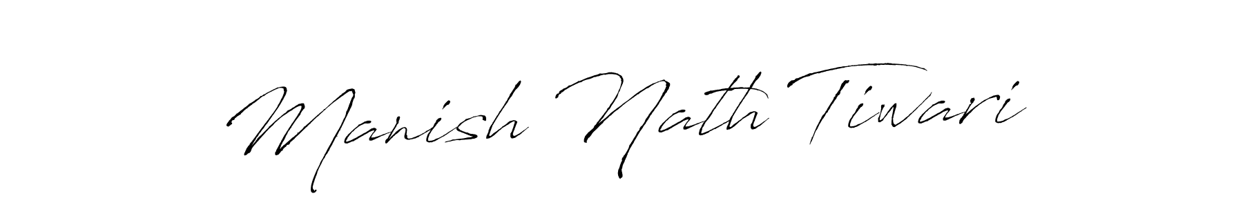 How to make Manish Nath Tiwari name signature. Use Antro_Vectra style for creating short signs online. This is the latest handwritten sign. Manish Nath Tiwari signature style 6 images and pictures png