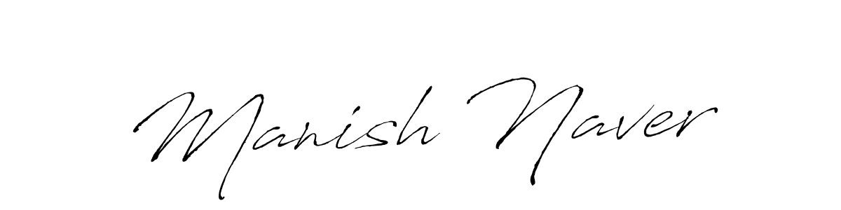 How to make Manish Naver name signature. Use Antro_Vectra style for creating short signs online. This is the latest handwritten sign. Manish Naver signature style 6 images and pictures png