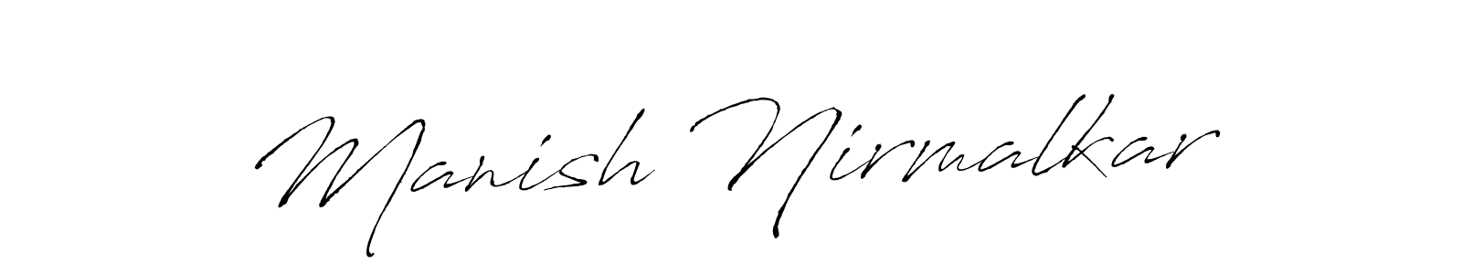 Manish Nirmalkar stylish signature style. Best Handwritten Sign (Antro_Vectra) for my name. Handwritten Signature Collection Ideas for my name Manish Nirmalkar. Manish Nirmalkar signature style 6 images and pictures png