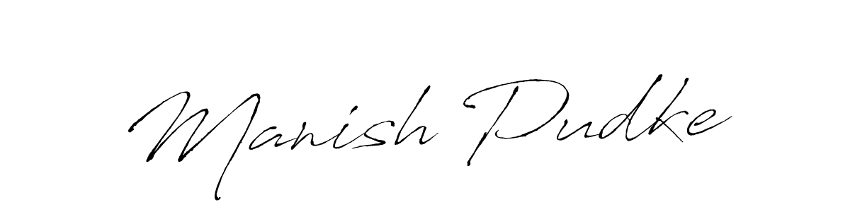 Use a signature maker to create a handwritten signature online. With this signature software, you can design (Antro_Vectra) your own signature for name Manish Pudke. Manish Pudke signature style 6 images and pictures png