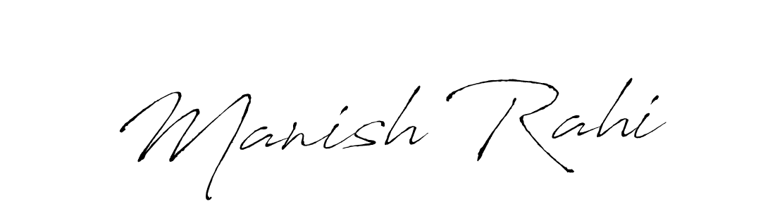 How to make Manish Rahi name signature. Use Antro_Vectra style for creating short signs online. This is the latest handwritten sign. Manish Rahi signature style 6 images and pictures png