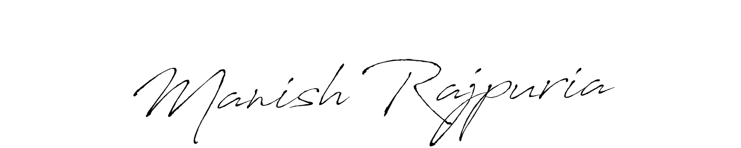 Make a beautiful signature design for name Manish Rajpuria. With this signature (Antro_Vectra) style, you can create a handwritten signature for free. Manish Rajpuria signature style 6 images and pictures png