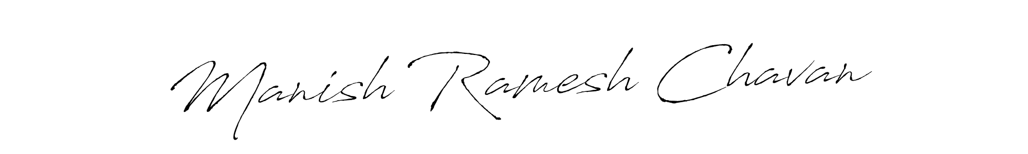 Make a beautiful signature design for name Manish Ramesh Chavan. With this signature (Antro_Vectra) style, you can create a handwritten signature for free. Manish Ramesh Chavan signature style 6 images and pictures png