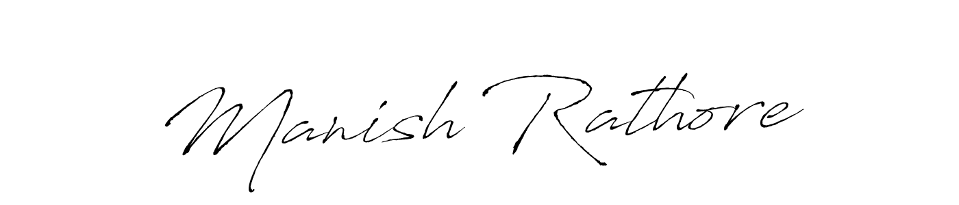 How to make Manish Rathore name signature. Use Antro_Vectra style for creating short signs online. This is the latest handwritten sign. Manish Rathore signature style 6 images and pictures png