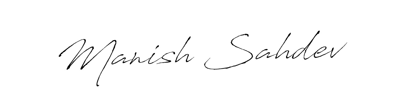 You should practise on your own different ways (Antro_Vectra) to write your name (Manish Sahdev) in signature. don't let someone else do it for you. Manish Sahdev signature style 6 images and pictures png