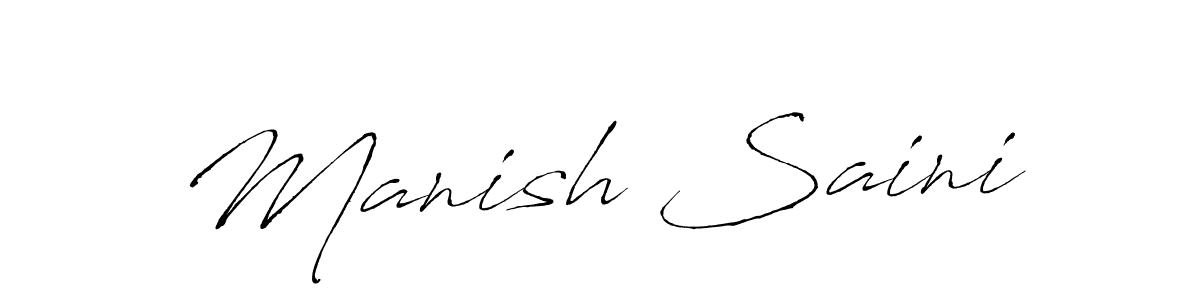 Use a signature maker to create a handwritten signature online. With this signature software, you can design (Antro_Vectra) your own signature for name Manish Saini. Manish Saini signature style 6 images and pictures png