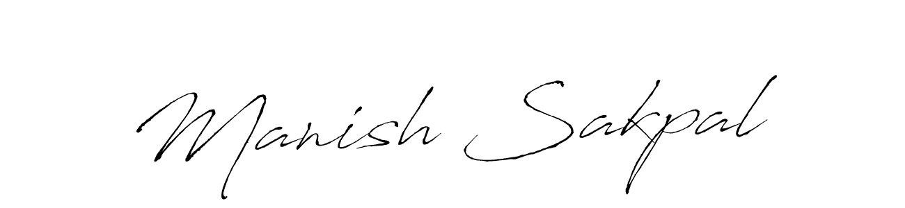 How to make Manish Sakpal signature? Antro_Vectra is a professional autograph style. Create handwritten signature for Manish Sakpal name. Manish Sakpal signature style 6 images and pictures png