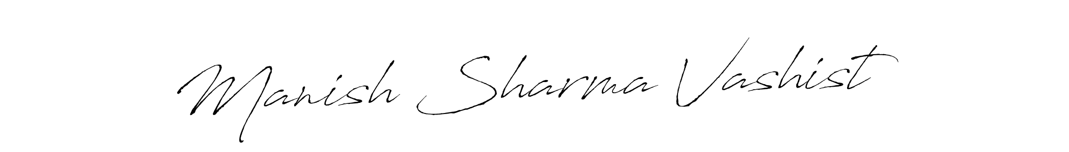 How to make Manish Sharma Vashist signature? Antro_Vectra is a professional autograph style. Create handwritten signature for Manish Sharma Vashist name. Manish Sharma Vashist signature style 6 images and pictures png