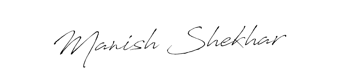 The best way (Antro_Vectra) to make a short signature is to pick only two or three words in your name. The name Manish Shekhar include a total of six letters. For converting this name. Manish Shekhar signature style 6 images and pictures png