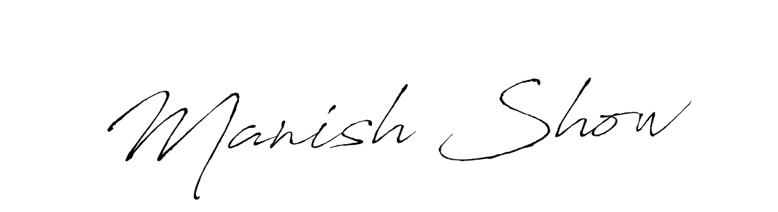 if you are searching for the best signature style for your name Manish Show. so please give up your signature search. here we have designed multiple signature styles  using Antro_Vectra. Manish Show signature style 6 images and pictures png