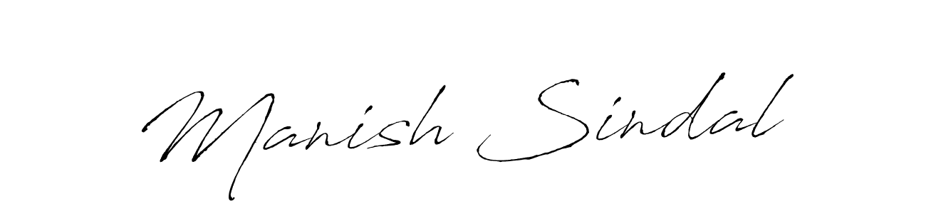 How to make Manish Sindal name signature. Use Antro_Vectra style for creating short signs online. This is the latest handwritten sign. Manish Sindal signature style 6 images and pictures png