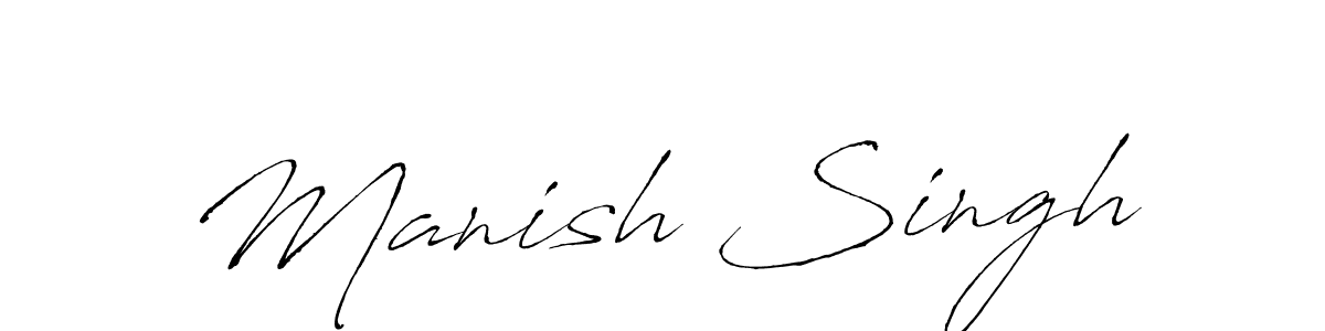 Design your own signature with our free online signature maker. With this signature software, you can create a handwritten (Antro_Vectra) signature for name Manish Singh. Manish Singh signature style 6 images and pictures png