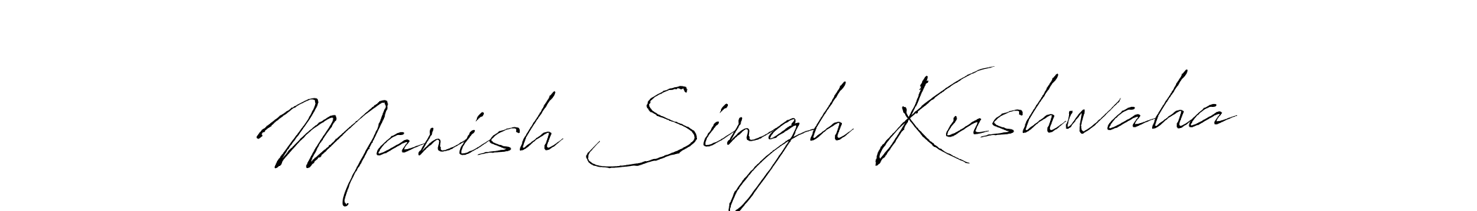 Create a beautiful signature design for name Manish Singh Kushwaha. With this signature (Antro_Vectra) fonts, you can make a handwritten signature for free. Manish Singh Kushwaha signature style 6 images and pictures png