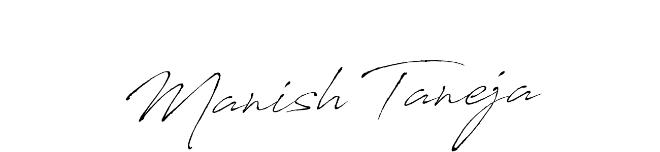 Manish Taneja stylish signature style. Best Handwritten Sign (Antro_Vectra) for my name. Handwritten Signature Collection Ideas for my name Manish Taneja. Manish Taneja signature style 6 images and pictures png