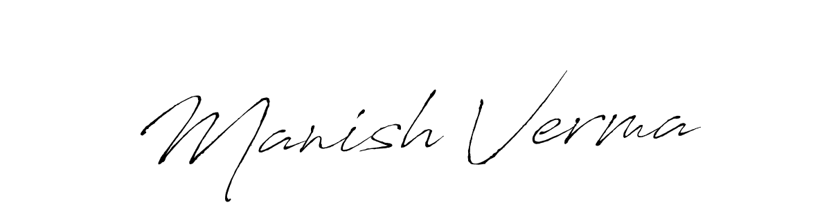 Manish Verma stylish signature style. Best Handwritten Sign (Antro_Vectra) for my name. Handwritten Signature Collection Ideas for my name Manish Verma. Manish Verma signature style 6 images and pictures png