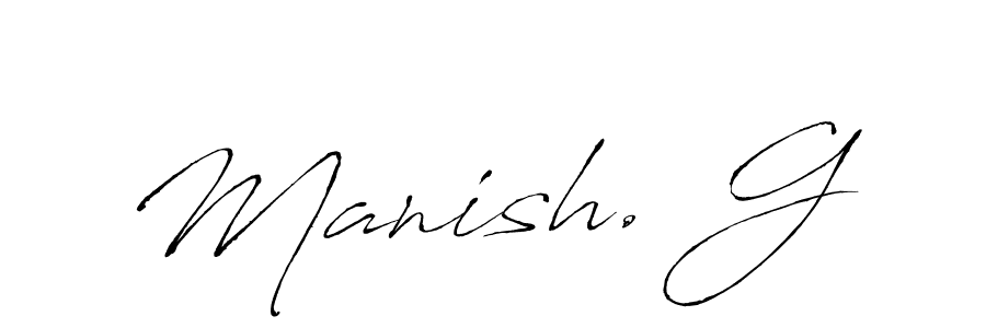 Use a signature maker to create a handwritten signature online. With this signature software, you can design (Antro_Vectra) your own signature for name Manish. G. Manish. G signature style 6 images and pictures png