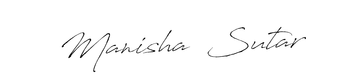 Similarly Antro_Vectra is the best handwritten signature design. Signature creator online .You can use it as an online autograph creator for name Manisha  Sutar. Manisha  Sutar signature style 6 images and pictures png