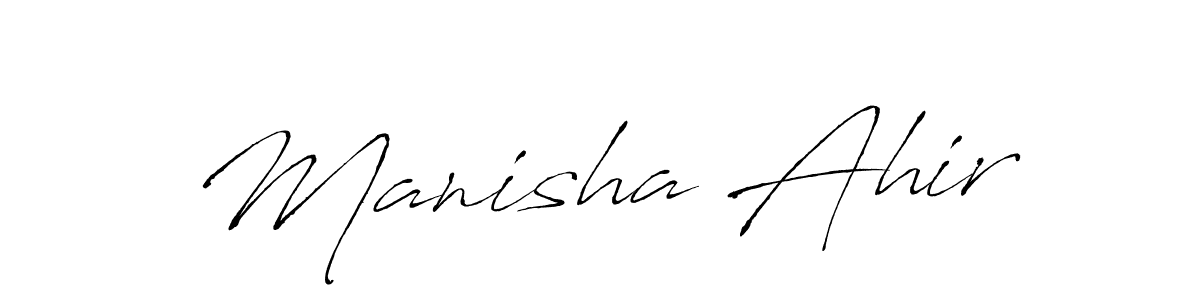 It looks lik you need a new signature style for name Manisha Ahir. Design unique handwritten (Antro_Vectra) signature with our free signature maker in just a few clicks. Manisha Ahir signature style 6 images and pictures png