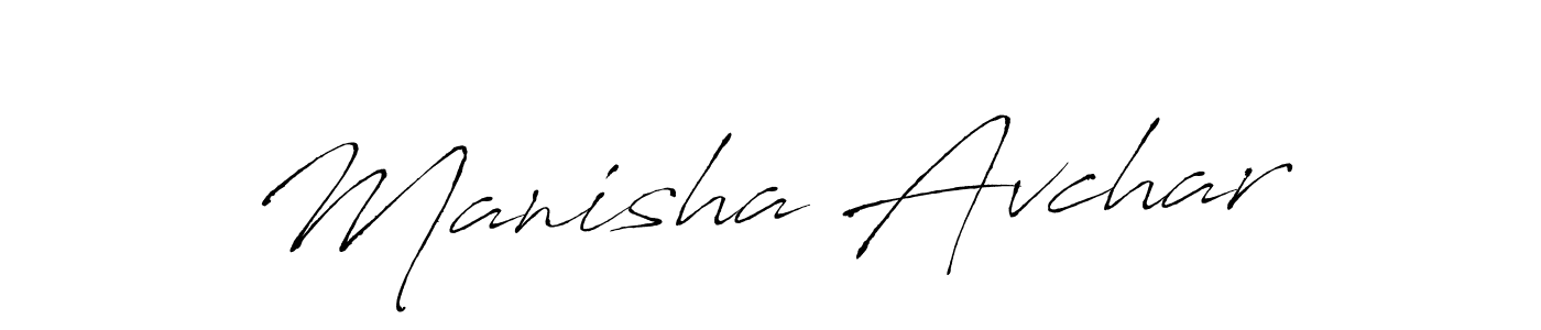 Make a beautiful signature design for name Manisha Avchar. With this signature (Antro_Vectra) style, you can create a handwritten signature for free. Manisha Avchar signature style 6 images and pictures png