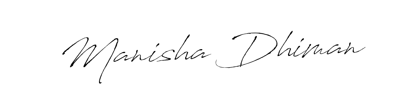 Design your own signature with our free online signature maker. With this signature software, you can create a handwritten (Antro_Vectra) signature for name Manisha Dhiman. Manisha Dhiman signature style 6 images and pictures png