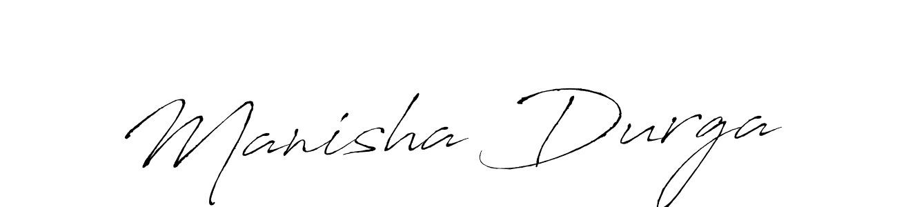 Design your own signature with our free online signature maker. With this signature software, you can create a handwritten (Antro_Vectra) signature for name Manisha Durga. Manisha Durga signature style 6 images and pictures png