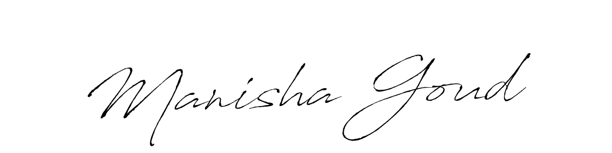 Design your own signature with our free online signature maker. With this signature software, you can create a handwritten (Antro_Vectra) signature for name Manisha Goud. Manisha Goud signature style 6 images and pictures png