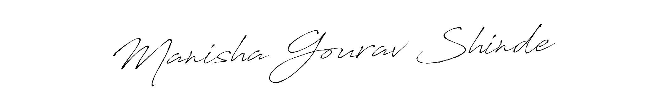 This is the best signature style for the Manisha Gourav Shinde name. Also you like these signature font (Antro_Vectra). Mix name signature. Manisha Gourav Shinde signature style 6 images and pictures png