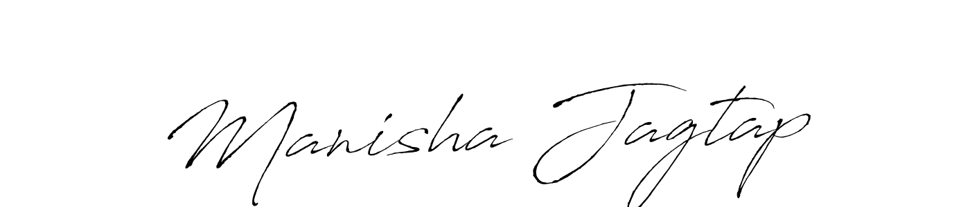 Make a beautiful signature design for name Manisha Jagtap. With this signature (Antro_Vectra) style, you can create a handwritten signature for free. Manisha Jagtap signature style 6 images and pictures png