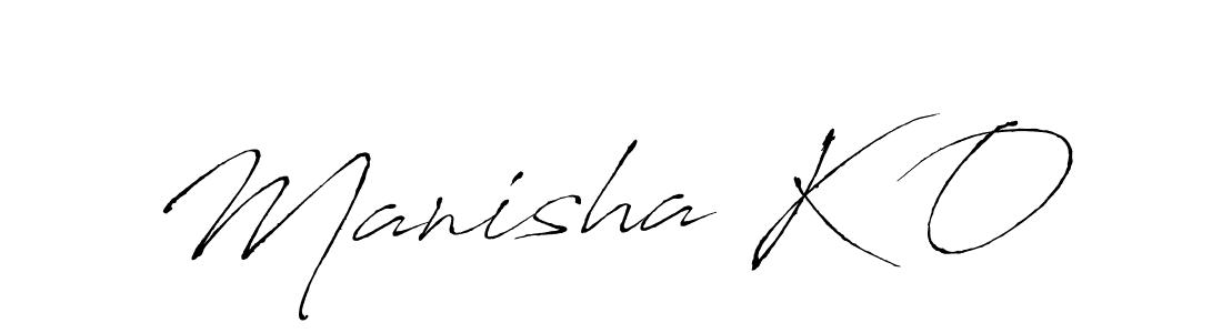 You should practise on your own different ways (Antro_Vectra) to write your name (Manisha K O) in signature. don't let someone else do it for you. Manisha K O signature style 6 images and pictures png