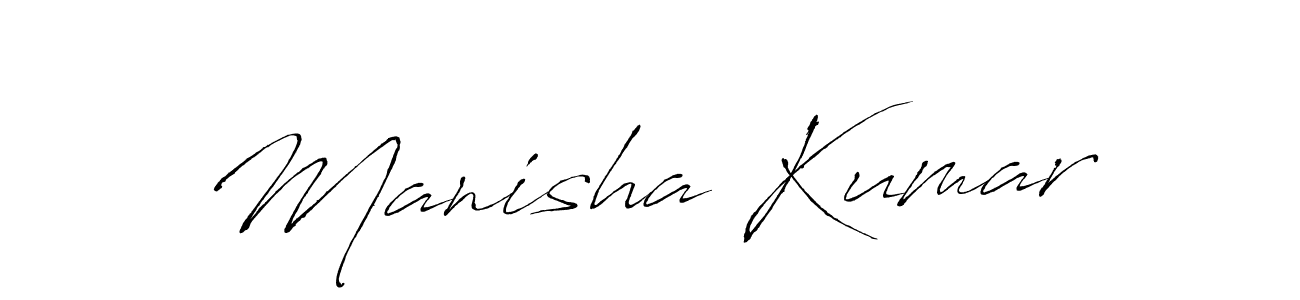 Design your own signature with our free online signature maker. With this signature software, you can create a handwritten (Antro_Vectra) signature for name Manisha Kumar. Manisha Kumar signature style 6 images and pictures png