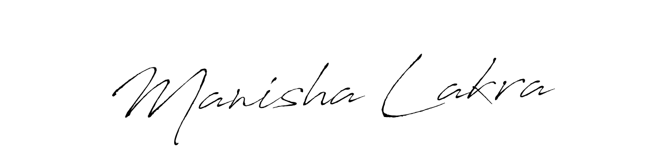 Create a beautiful signature design for name Manisha Lakra. With this signature (Antro_Vectra) fonts, you can make a handwritten signature for free. Manisha Lakra signature style 6 images and pictures png