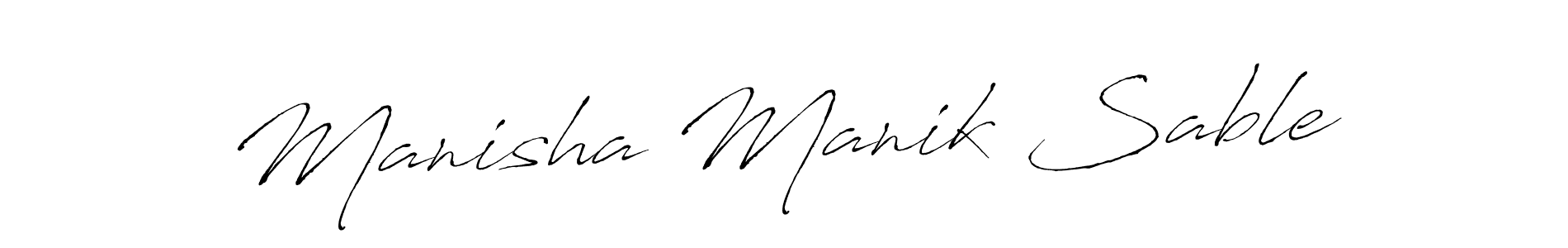 Also we have Manisha Manik Sable name is the best signature style. Create professional handwritten signature collection using Antro_Vectra autograph style. Manisha Manik Sable signature style 6 images and pictures png