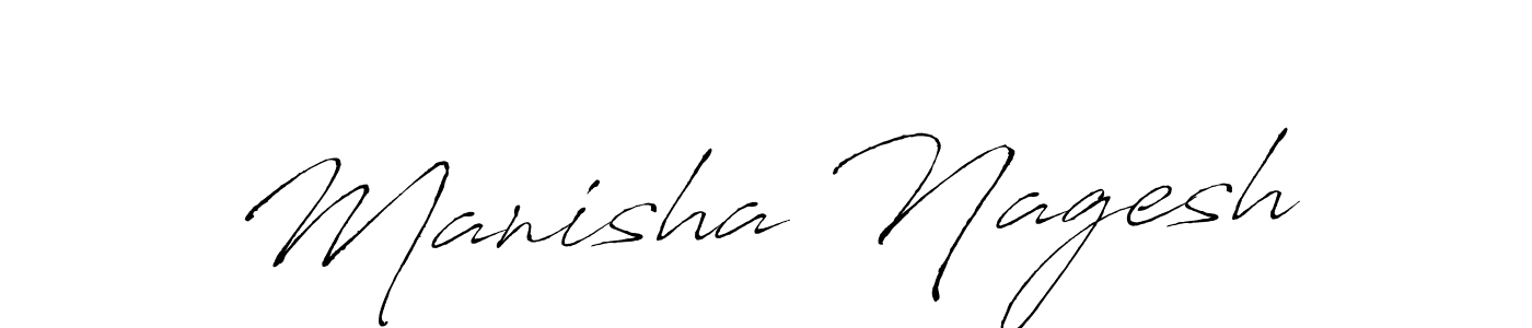 How to make Manisha Nagesh name signature. Use Antro_Vectra style for creating short signs online. This is the latest handwritten sign. Manisha Nagesh signature style 6 images and pictures png