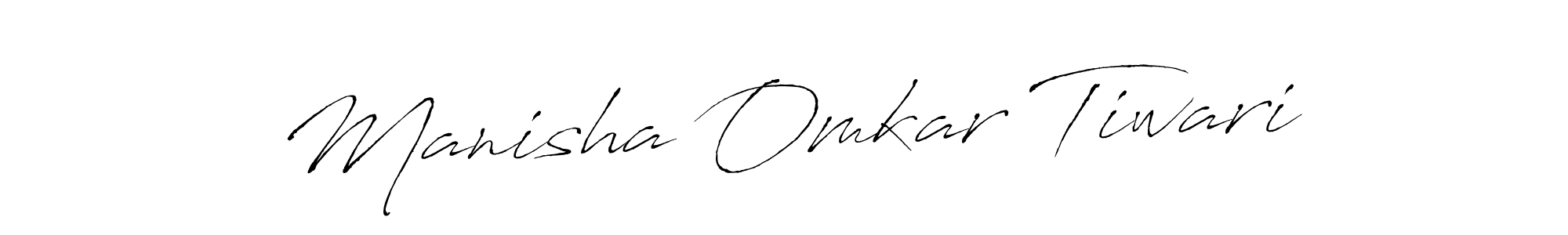 Create a beautiful signature design for name Manisha Omkar Tiwari. With this signature (Antro_Vectra) fonts, you can make a handwritten signature for free. Manisha Omkar Tiwari signature style 6 images and pictures png