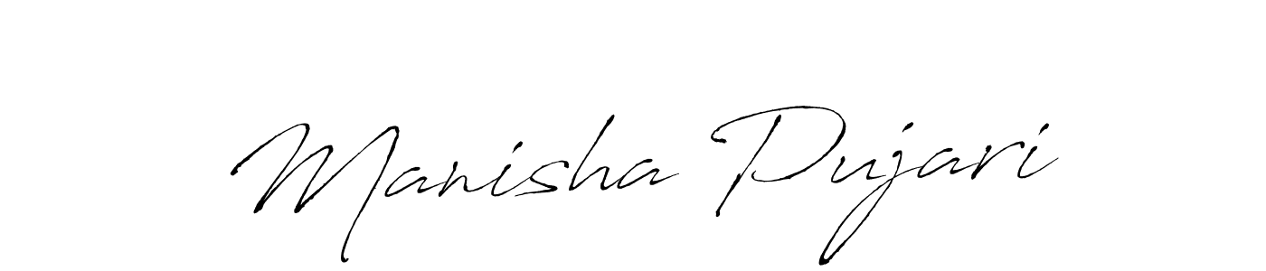 Also we have Manisha Pujari name is the best signature style. Create professional handwritten signature collection using Antro_Vectra autograph style. Manisha Pujari signature style 6 images and pictures png