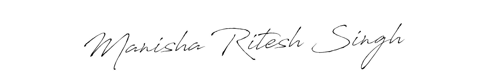 The best way (Antro_Vectra) to make a short signature is to pick only two or three words in your name. The name Manisha Ritesh Singh include a total of six letters. For converting this name. Manisha Ritesh Singh signature style 6 images and pictures png