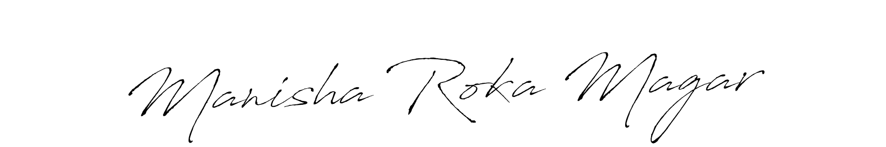 You can use this online signature creator to create a handwritten signature for the name Manisha Roka Magar. This is the best online autograph maker. Manisha Roka Magar signature style 6 images and pictures png