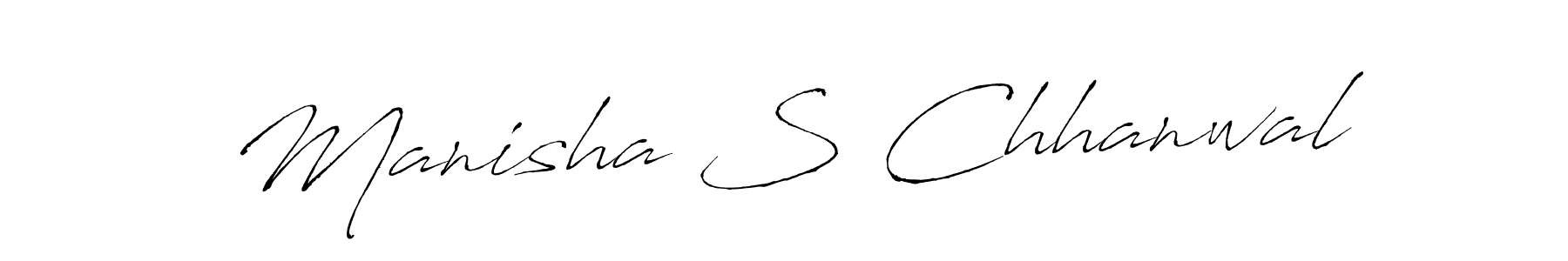 Manisha S Chhanwal stylish signature style. Best Handwritten Sign (Antro_Vectra) for my name. Handwritten Signature Collection Ideas for my name Manisha S Chhanwal. Manisha S Chhanwal signature style 6 images and pictures png