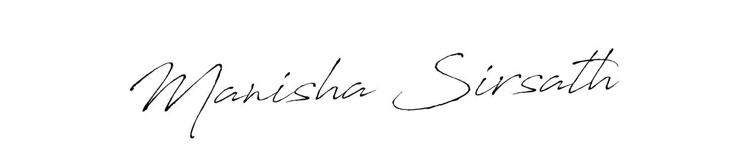 How to make Manisha Sirsath signature? Antro_Vectra is a professional autograph style. Create handwritten signature for Manisha Sirsath name. Manisha Sirsath signature style 6 images and pictures png