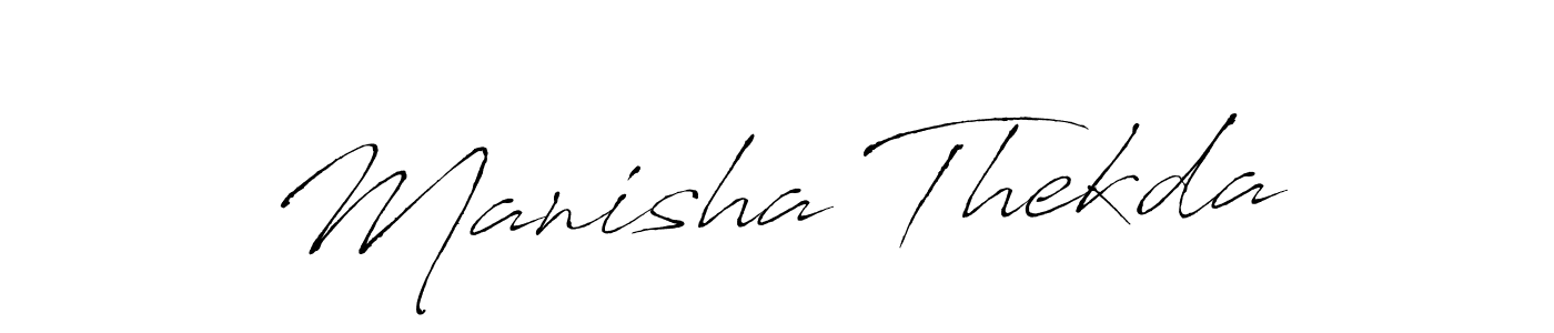 This is the best signature style for the Manisha Thekda name. Also you like these signature font (Antro_Vectra). Mix name signature. Manisha Thekda signature style 6 images and pictures png