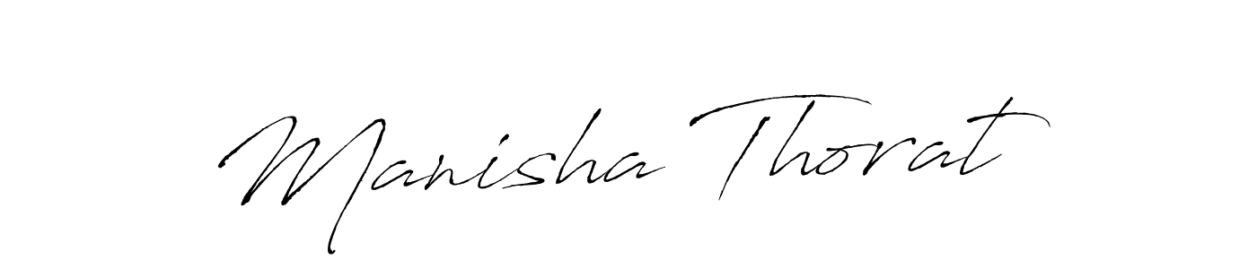 Make a beautiful signature design for name Manisha Thorat. With this signature (Antro_Vectra) style, you can create a handwritten signature for free. Manisha Thorat signature style 6 images and pictures png