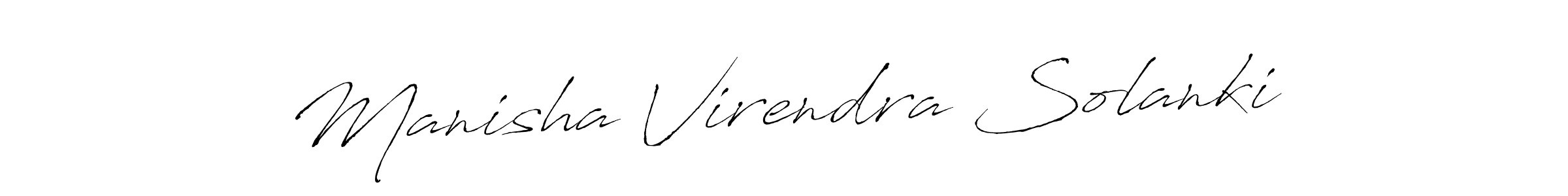 Create a beautiful signature design for name Manisha Virendra Solanki. With this signature (Antro_Vectra) fonts, you can make a handwritten signature for free. Manisha Virendra Solanki signature style 6 images and pictures png