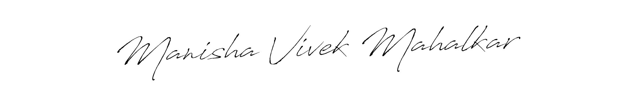 Make a beautiful signature design for name Manisha Vivek Mahalkar. With this signature (Antro_Vectra) style, you can create a handwritten signature for free. Manisha Vivek Mahalkar signature style 6 images and pictures png
